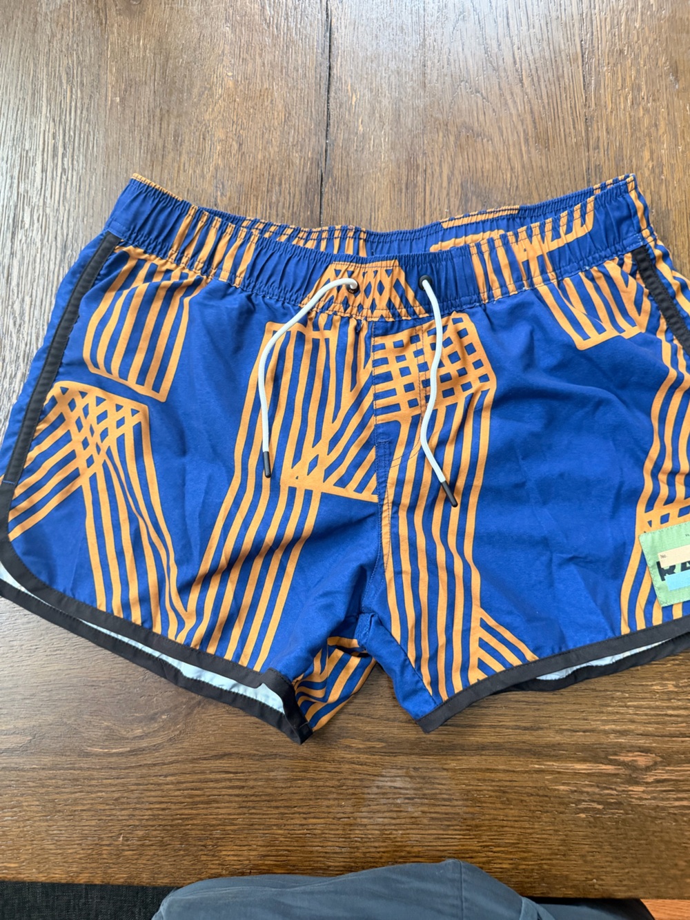 G-Star Men’s Blue and Orange Geometric Swim Shorts